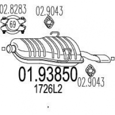 01.93850 MTS Глушитель выхлопных газов конечный
