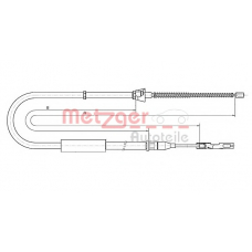 10.7515 METZGER Трос, стояночная тормозная система