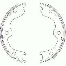 Z4738.00 WOKING Комплект тормозных колодок, стояночная тормозная с