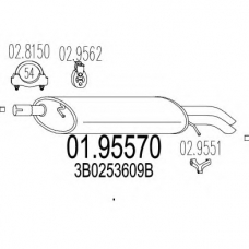 01.95570 MTS Глушитель выхлопных газов конечный