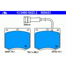 13.0460-5423.2 ATE Колодки тормозные