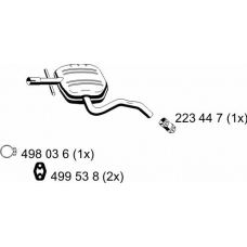 152068 ERNST Средний глушитель выхлопных газов