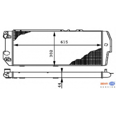 8MK 376 714-671 HELLA Радиатор, охлаждение двигател