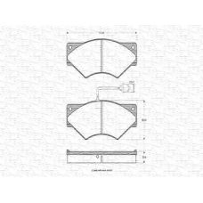 363702160277 MAGNETI MARELLI Комплект тормозных колодок, дисковый тормоз