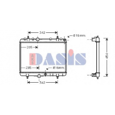 160099N AKS DASIS Радиатор, охлаждение двигателя