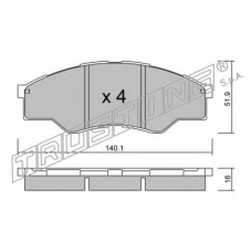 813.0 TRUSTING Комплект тормозных колодок, дисковый тормоз