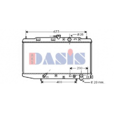 100331N AKS DASIS Радиатор, охлаждение двигателя