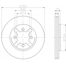 8DD 355 106-331 HELLA PAGID Тормозной диск