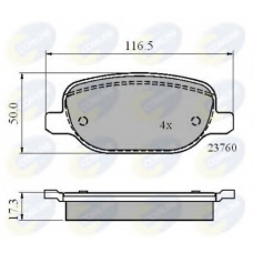 CBP01769 COMLINE Комплект тормозных колодок, дисковый тормоз