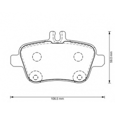 573370B BENDIX Комплект тормозных колодок, дисковый тормоз