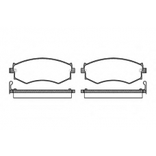 P2503.04 WOKING Комплект тормозных колодок, дисковый тормоз