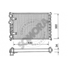 280240 SOMORA Радиатор, охлаждение двигателя