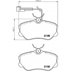 8DB 355 017-831 HELLA PAGID Комплект тормозных колодок, дисковый тормоз