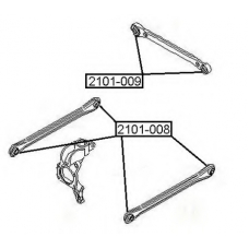 2101-009 ASVA Подвеска, рычаг независимой подвески колеса