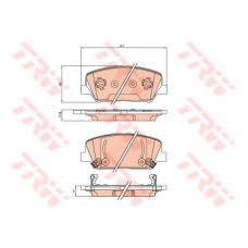 GDB3621 TRW Комплект тормозных колодок, дисковый тормоз