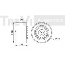 SK292664 SK Натяжной ролик, поликлиновой  ремень