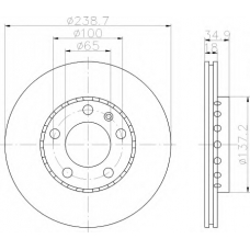 8DD 355 107-651 HELLA Тормозной диск