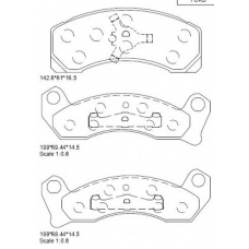 KD6764 ASIMCO Комплект тормозных колодок, дисковый тормоз