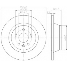 8DD 355 114-711 HELLA Тормозной диск