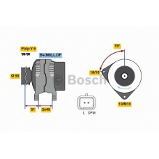 0 986 081 350 BOSCH Генератор