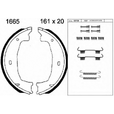 01665K BSF Комплект тормозных колодок, стояночная тормозная с