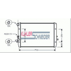 5000281 KUHLER SCHNEIDER Радиатор, охлаждение двигател