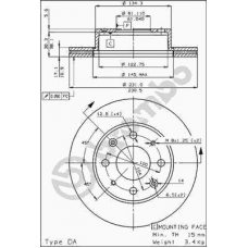 09.3102.10 BREMBO Тормозной диск