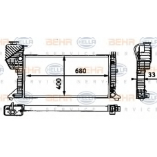 8MK 376 721-204 HELLA Радиатор, охлаждение двигателя