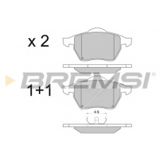 BP2679 BREMSI Комплект тормозных колодок, дисковый тормоз