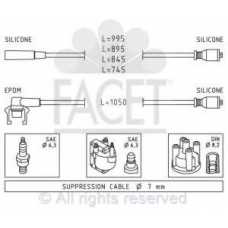 4.9927 FACET Ккомплект проводов зажигания