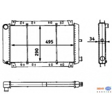 8MK 376 715-461 HELLA Радиатор, охлаждение двигателя