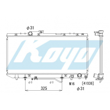 PA010255 KOYO P-tank corrugate-fin ass'y