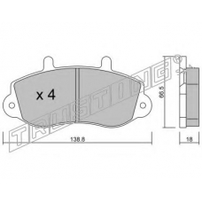 273.0 TRUSTING Комплект тормозных колодок, дисковый тормоз