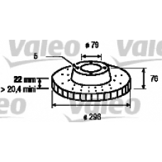 186697 VALEO Тормозной диск