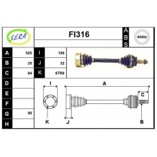 FI316 SERA Приводной вал