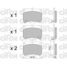 822-197-0 CIFAM Комплект тормозных колодок, дисковый тормоз