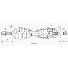 DRS6197.00 OPEN PARTS Приводной вал