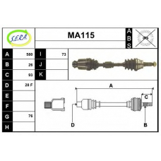 MA115 SERA Приводной вал