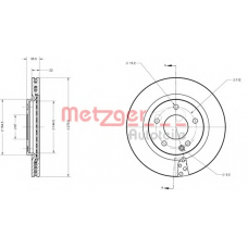 6110479 METZGER Тормозной диск