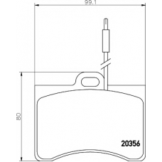 8DB 355 005-911 HELLA PAGID Комплект тормозных колодок, дисковый тормоз