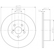 8DD 355 110-551 HELLA PAGID Тормозной диск