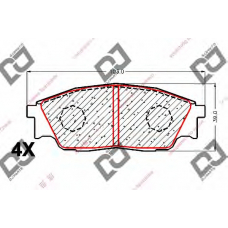 BP1829 DJ PARTS Комплект тормозных колодок, дисковый тормоз