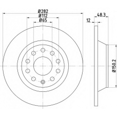 8DD 355 112-142 HELLA PAGID Тормозной диск