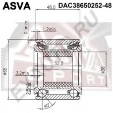 DAC38650252-48 ASVA Подшипник ступицы колеса