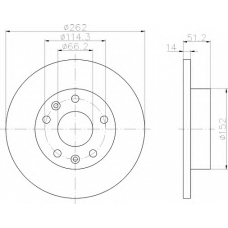 8DD 355 107-181 HELLA Тормозной диск