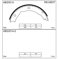 ABS3014 Allied Nippon Колодки барабанные