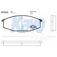 BP-6500 KAVO PARTS Комплект тормозных колодок, дисковый тормоз