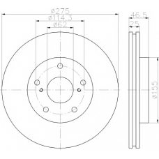 8DD 355 117-361 HELLA PAGID Тормозной диск