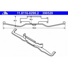 11.8116-0290.2 ATE Пружина, тормозной суппорт