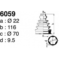 6059 DEPA Комплект пылника, приводной вал